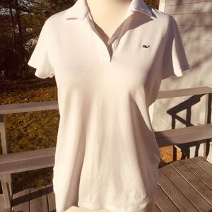 Vineyard Vines White Button Up Collar Shirt Size S